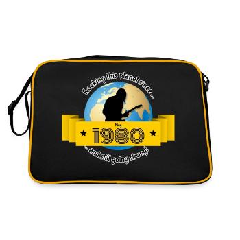 44e anniversaire Secouer cette planète depuis 05/1980 - Sac Retro - noir/or - Dos