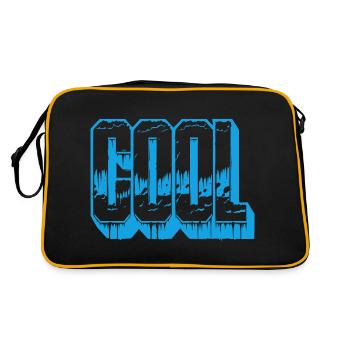 Das WORT "COOL" - Retro Tasche - Schwarz/Gold - Hinten