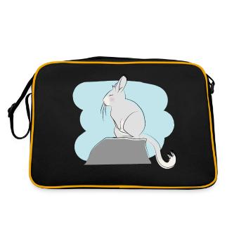 Design illustré avec Viscacha - Sac Retro - noir/or - Dos