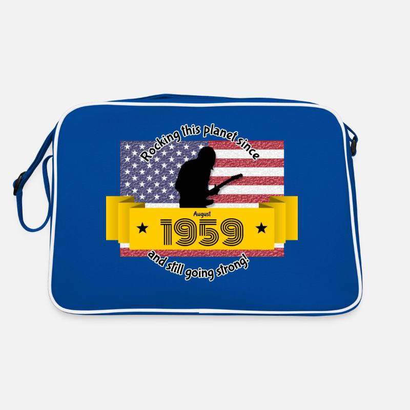 65. Birthday Rocking this planet since 08/1959 Retro Bag