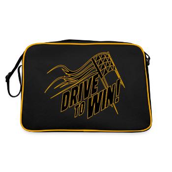 DRIVE TO WIN - Retro Bag - black/gold - Back