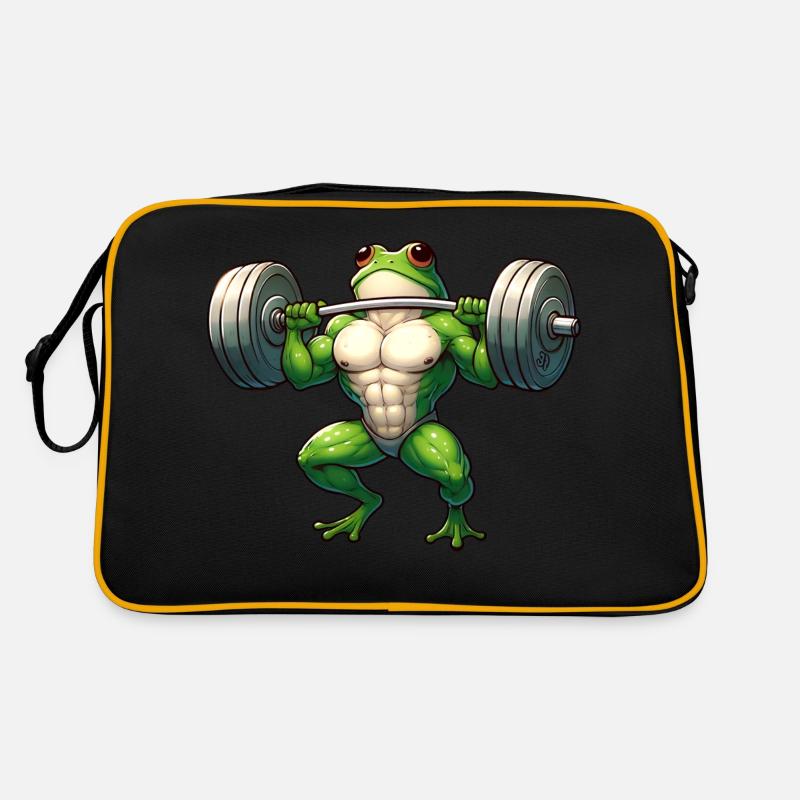 Determined athletic frog Retro Bag