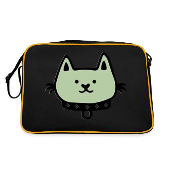 Cat Comic - Retro Bag - black/gold - Back