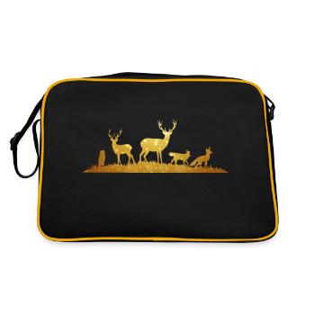 Wald-Silhouette Silhouette Forêt - Sac Retro - noir/or - Dos