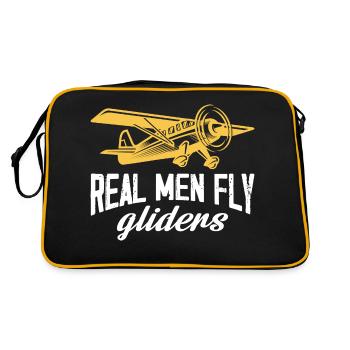 De vrais hommes volent planeurs Conception pour un avion rc - Sac Retro - noir/or - Dos