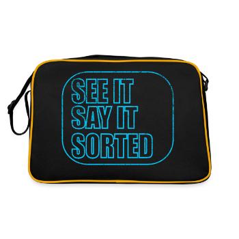 see it say it sorted - Retro Bag - black/gold - Back