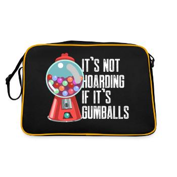 It's Not Hoarding If It's Gumballs Retro Chewing - Retro Tasche - Schwarz/Gold - Hinten