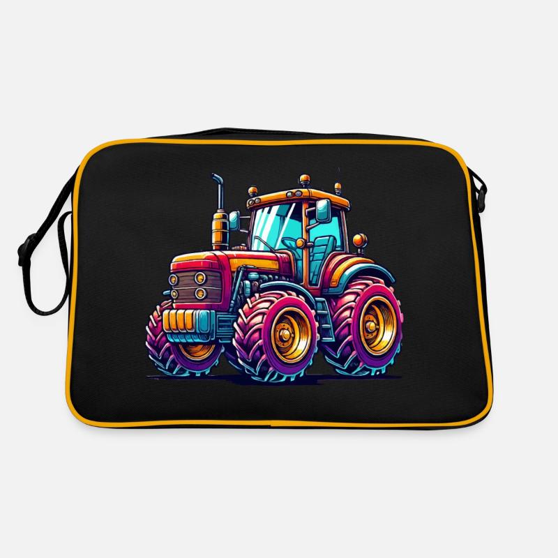 Traktor - Retro Tasche - Schwarz/Gold
