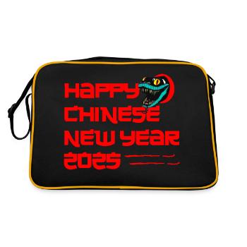 Chinesisches Neujahr asien - Retro Tasche - Schwarz/Gold - Hinten