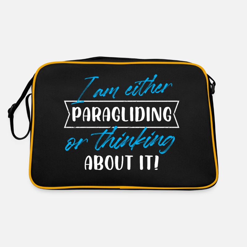 I Am Either Paragliding Or Thinking About It Retro Tasche