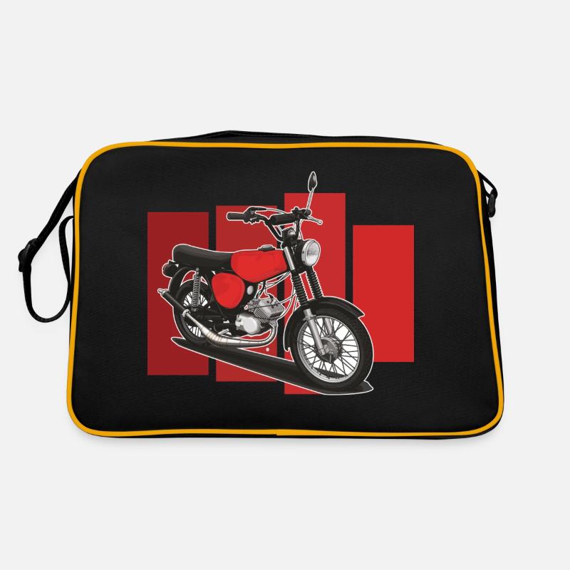 S51 (red) // Illustration - Retro Bag - black/gold
