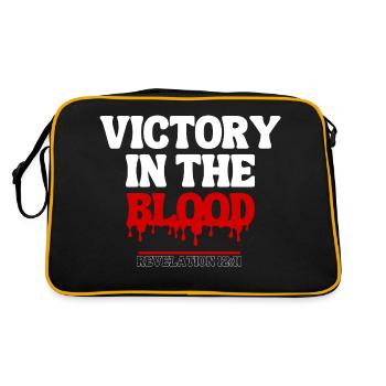 Victory in the Blood – Revelation 12:11 - Retro Bag - black/gold - Back