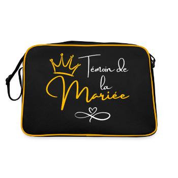 Bride's Witness Crown - Bride Gift - Retro Bag - black/gold - Back