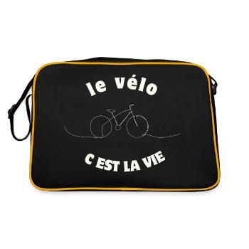 Cycling is life,Cycling,Cyclist,Cycling - Retro Bag - black/gold - Back