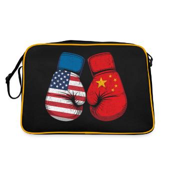 États-Unis vs Chine - Sac Retro - noir/or - Dos