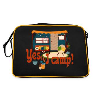 Roulotte romantique - Yes I camp 1 - Sac Retro - noir/or - Dos