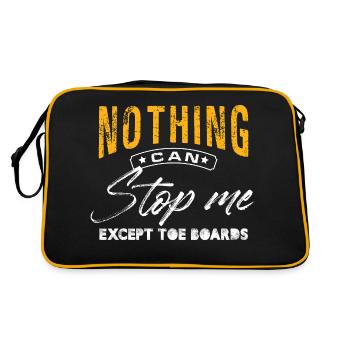 Bold "Nothing Can Stop Me" Design - Retro Tasche - Schwarz/Gold - Hinten