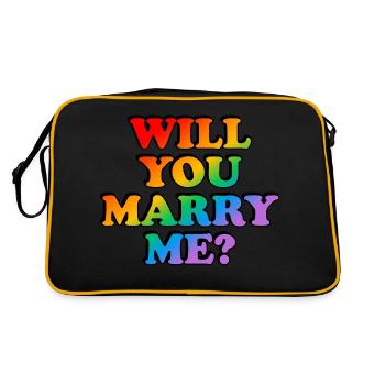 Veux-tu m’épouser Mariage gay - Sac Retro - noir/or - Dos