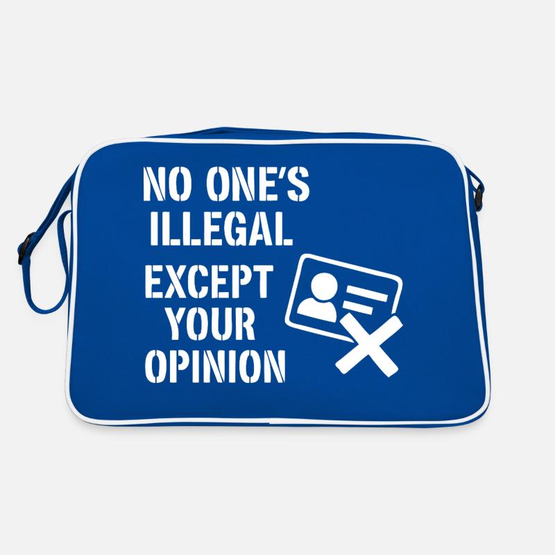 No one is illegal Retro Bag