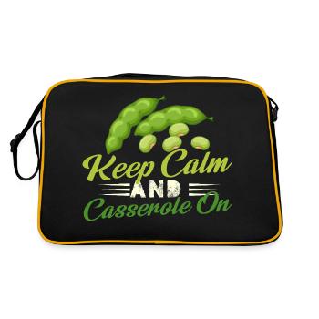Restez calme et cocotte sur le design - Sac Retro - noir/or - Dos