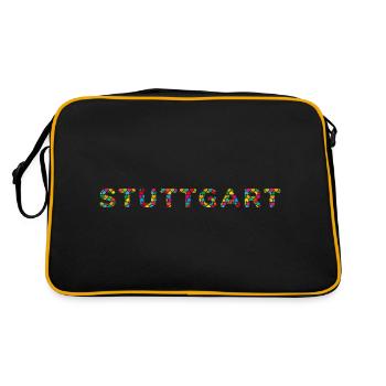 Stuttgart T-Shirt – Home & Skyline Style - Sac Retro - noir/or - Dos