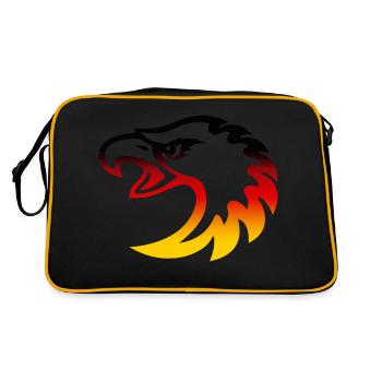 Allemagne tête d'aigle - Sac Retro - noir/or - Dos