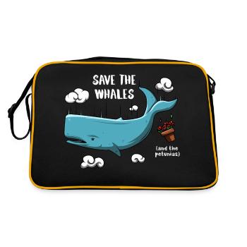 Save Whales - Sac Retro - noir/or - Dos