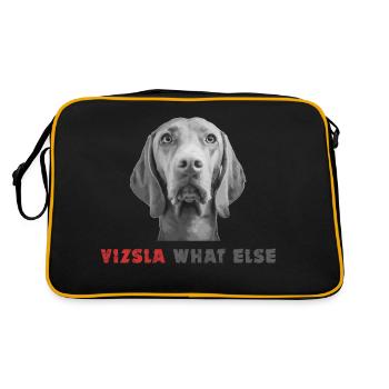 Vizsla What else - Retro Tasche - Schwarz/Gold - Hinten