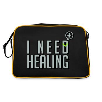 I need haling - Retro Tasche - Schwarz/Gold - Hinten