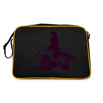 muscle voiture chaude fille - Sac Retro - noir/or - Dos
