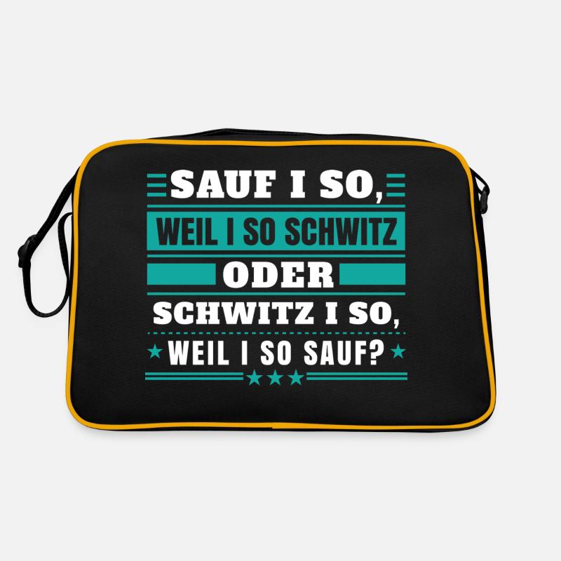 Sauf i so weil i schwitz? Retro Tasche