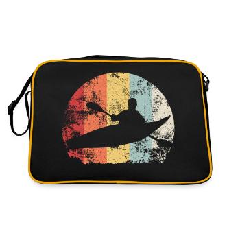 Kajak Kajak Fahren - Retro Tasche - Schwarz/Gold - Hinten