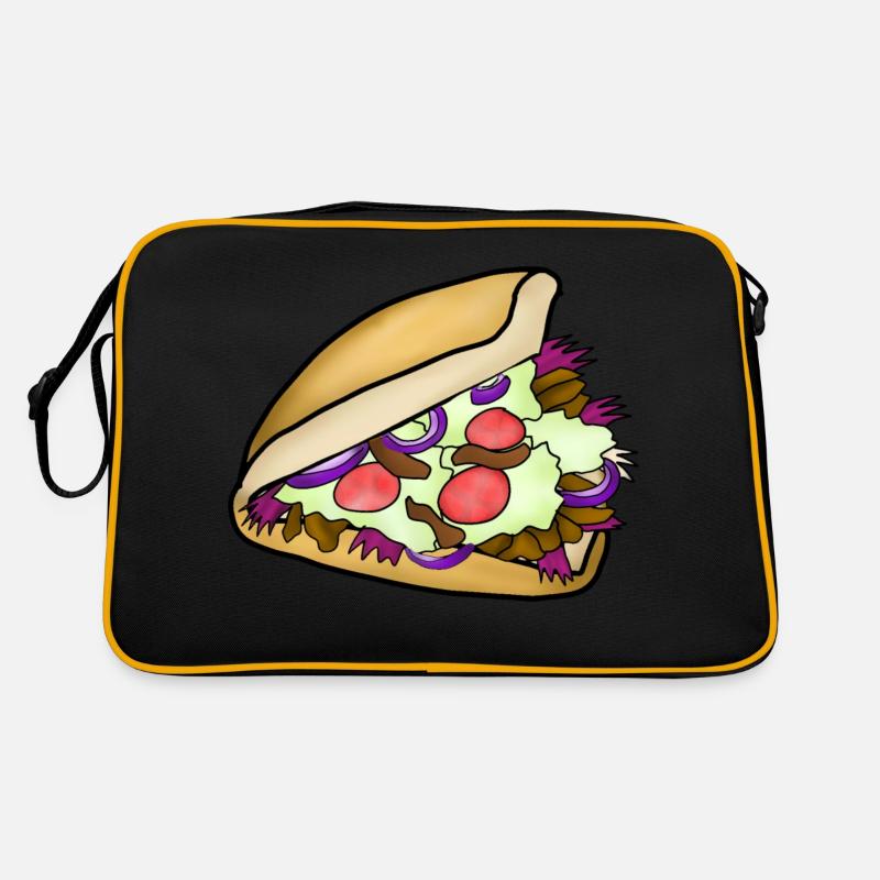 Döner - Retro Tasche - Schwarz/Gold