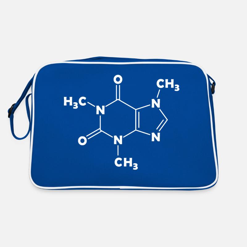 Caffeine Molecule Structural Formula Coffee Chemistry Retro Bag