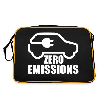 Electric Car Emobility - Retro Tasche - Schwarz/Gold - Hinten