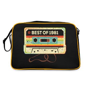 Best of 1981 Mixtape 40e anniversaire cassette - Sac Retro - noir/or - Dos