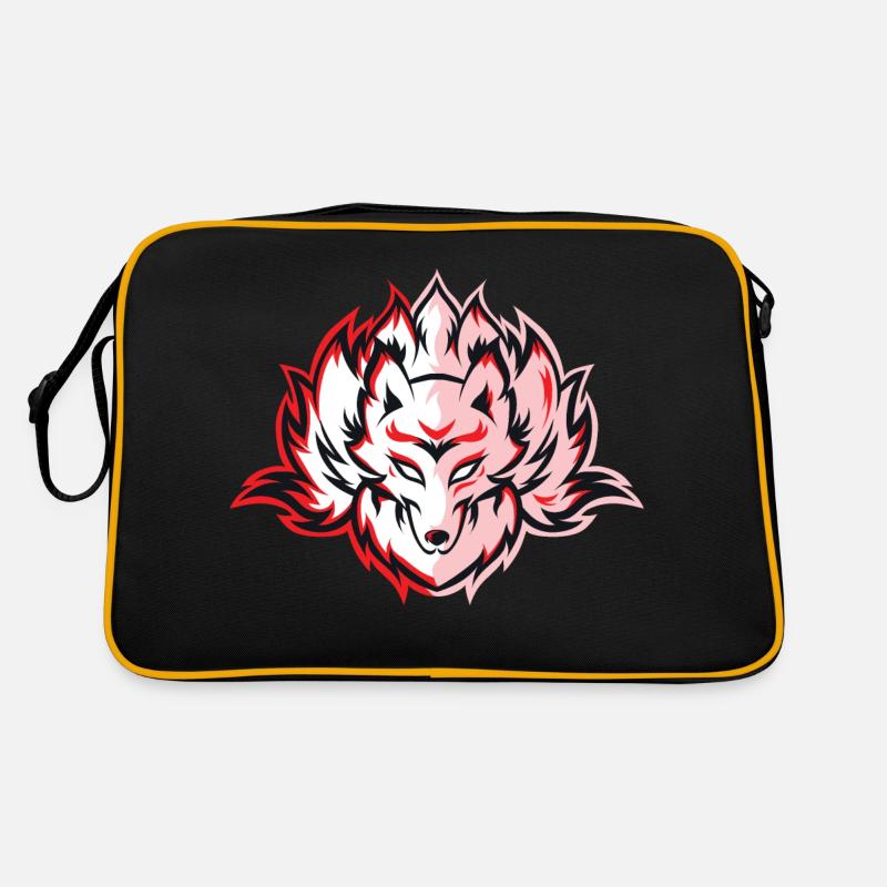 Kitsune Fox - Retro Bag - black/gold