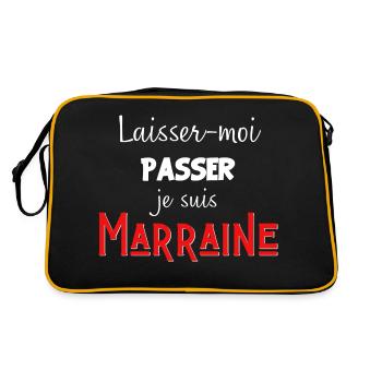 laisse-moi passer je suis marraine - Sac Retro - noir/or - Dos