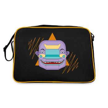 Mr. Stretchy - Retro Tasche - Schwarz/Gold - Hinten
