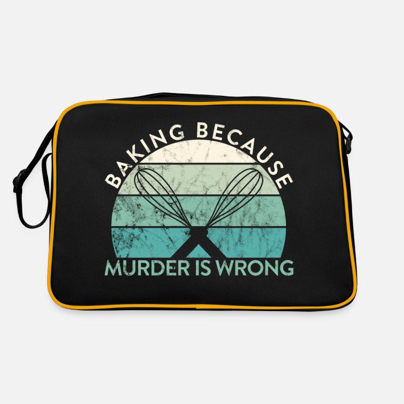 Pastry Lover Baking Because Murder Is Wrong Baker Retro Tasche