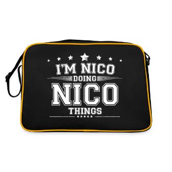 Nico - Retro Bag - black/gold - Back