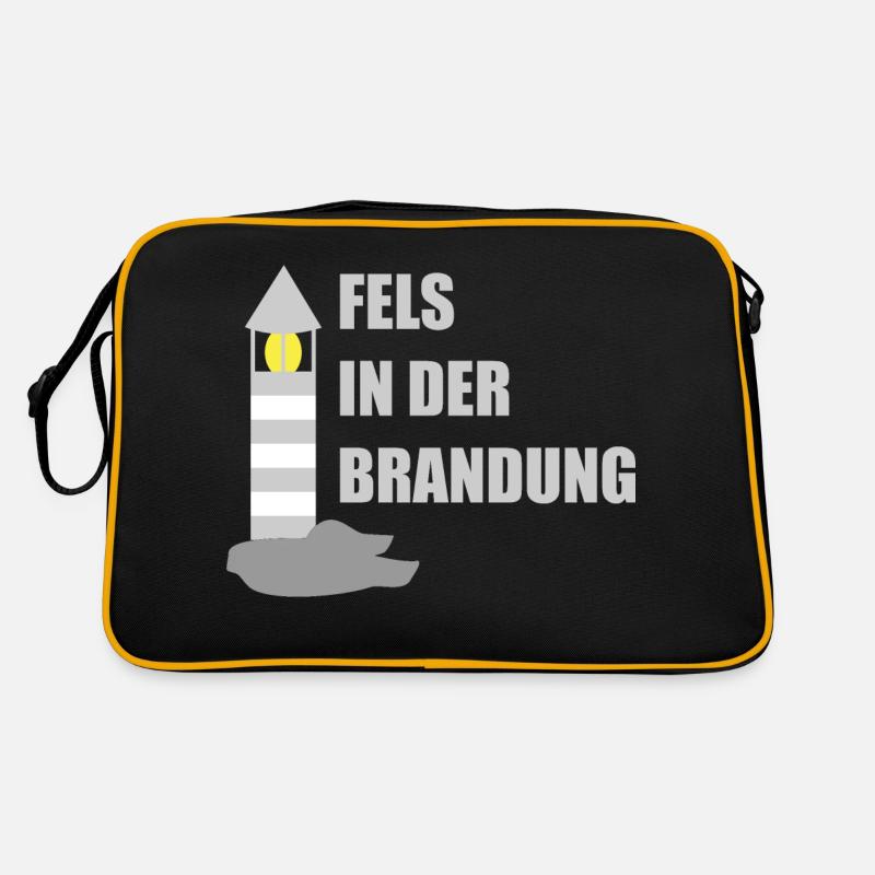 Rock in the surf - Retro Bag - black/gold