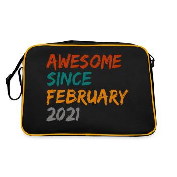 awesome since february 2021 - Retro Bag - black/gold - Back