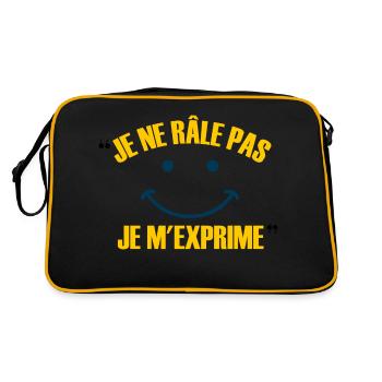 Je ne rale pas - Sac Retro - noir/or - Dos