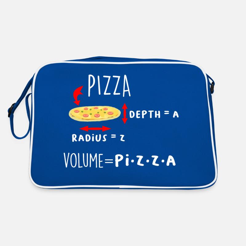 Pizza and Maths Meme Funny Maths Teacher Retro Tasche