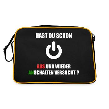 Funny Computer Science Student Coder Programmer - Retro Bag - black/gold - Back