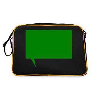 Modèle de message texte à concevoir vous-même - Sac Retro - noir/or - Dos