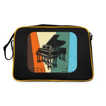 Piano à queue / Piano - Sac Retro - noir/or - Dos