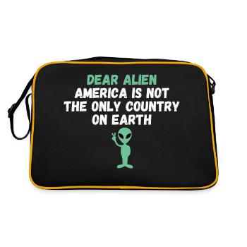 Alien America n’est pas le seul pays sur Terre - Sac Retro - noir/or - Dos
