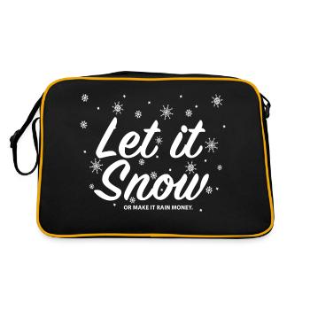 Let it Snow or make it Rain Money - Retro Tasche - Schwarz/Gold - Hinten